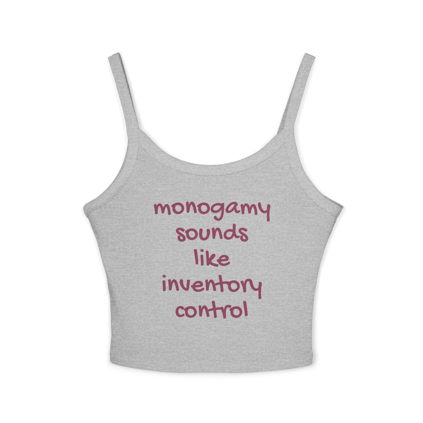 “monogamy sounds like inventory control” Cute Brunch Graphic Tank Top