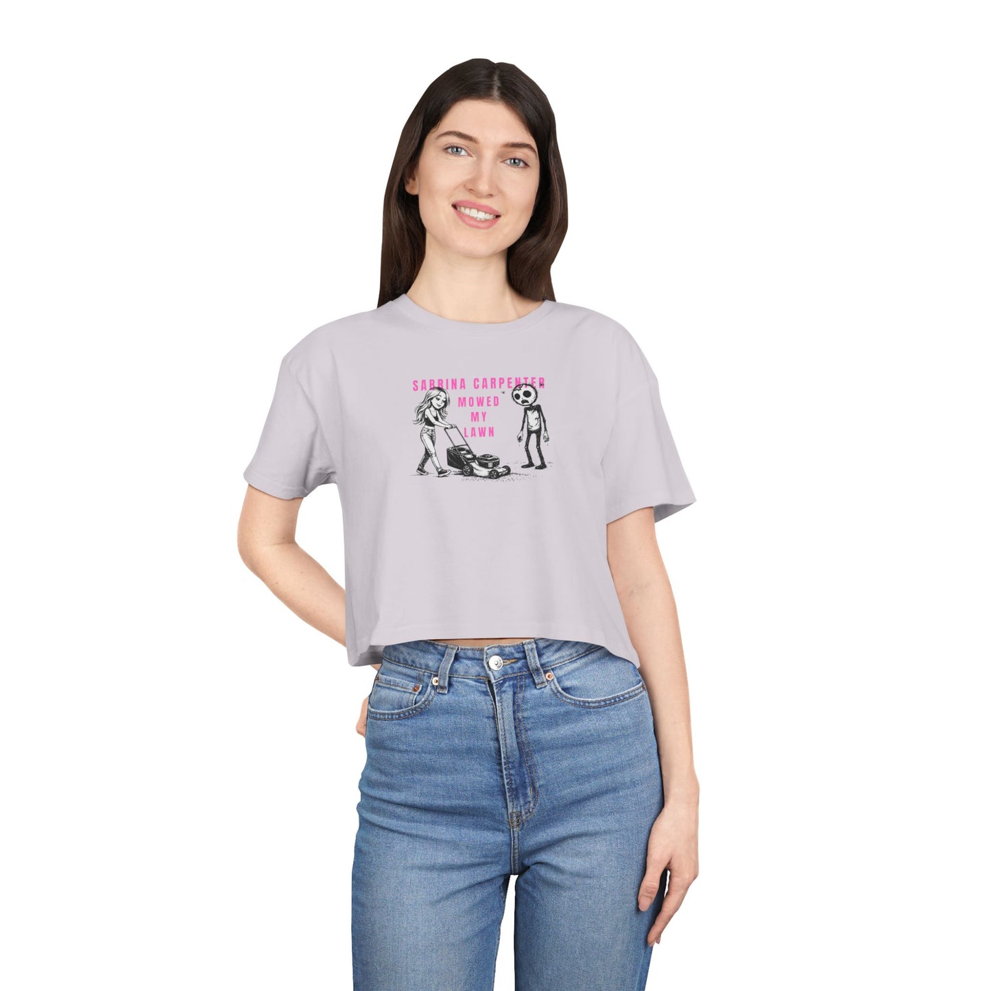 Sabrina mowed my lawn crop tee
