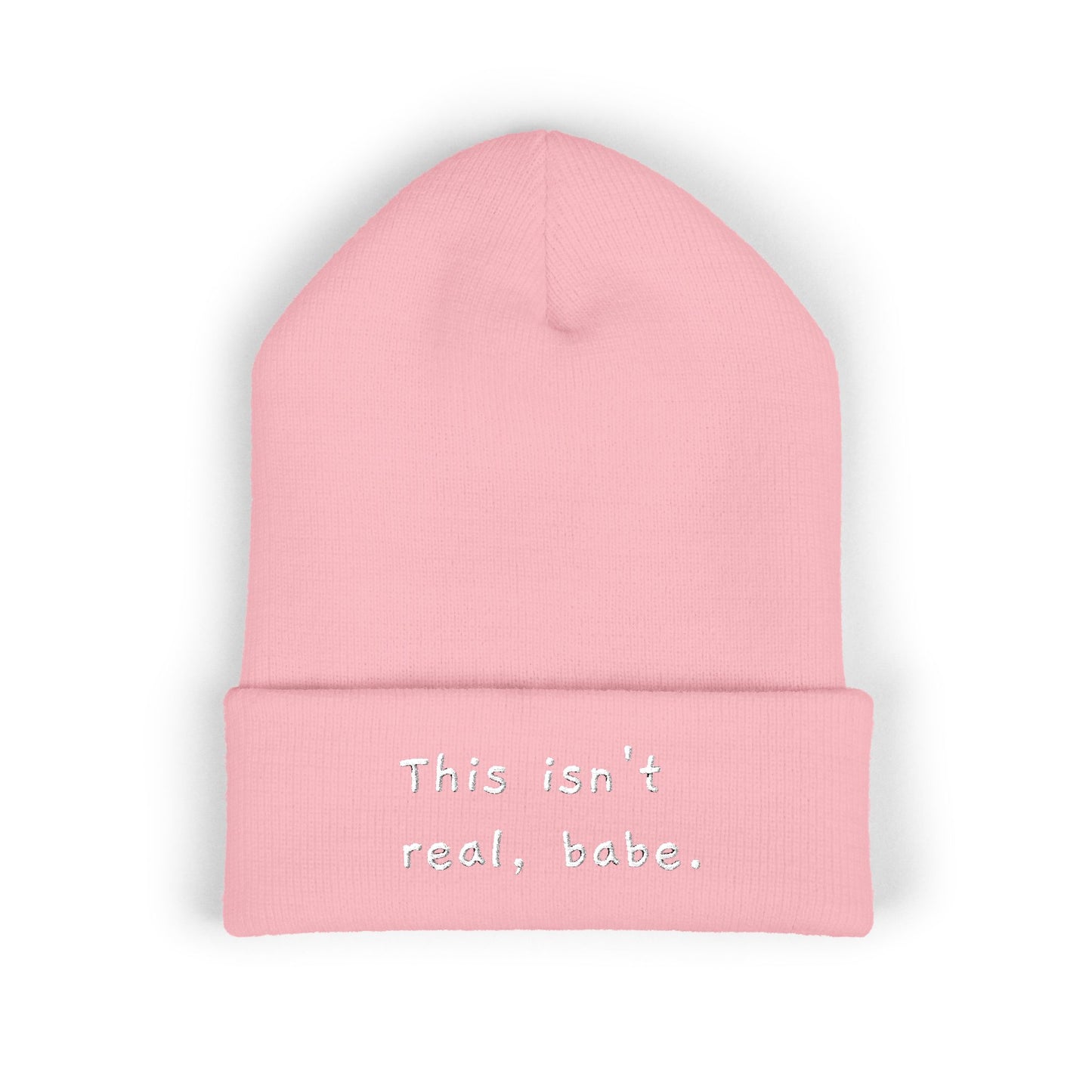 This isn't real, babe. Embroidered Cuffed Beanie