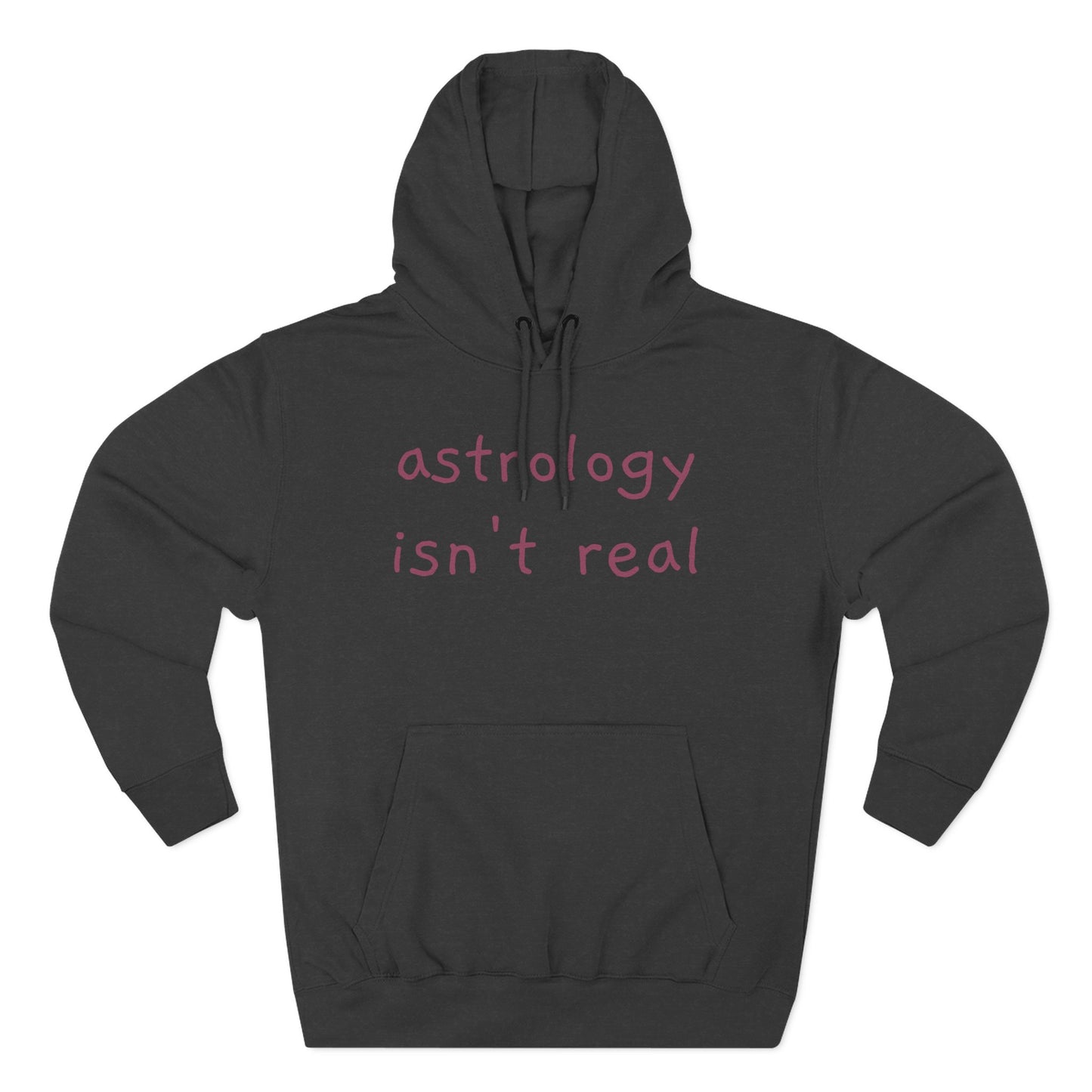 Astrology Isn't Real Hoodie — Minimalist Slogan Fleece Hoodie