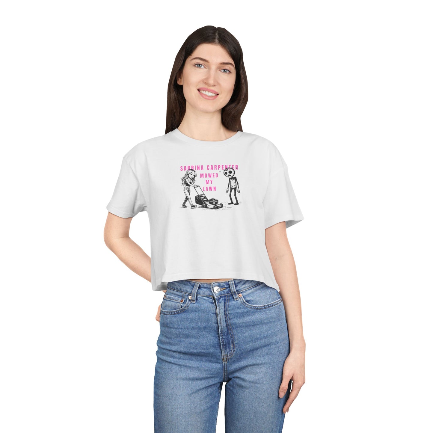 Sabrina mowed my lawn crop tee