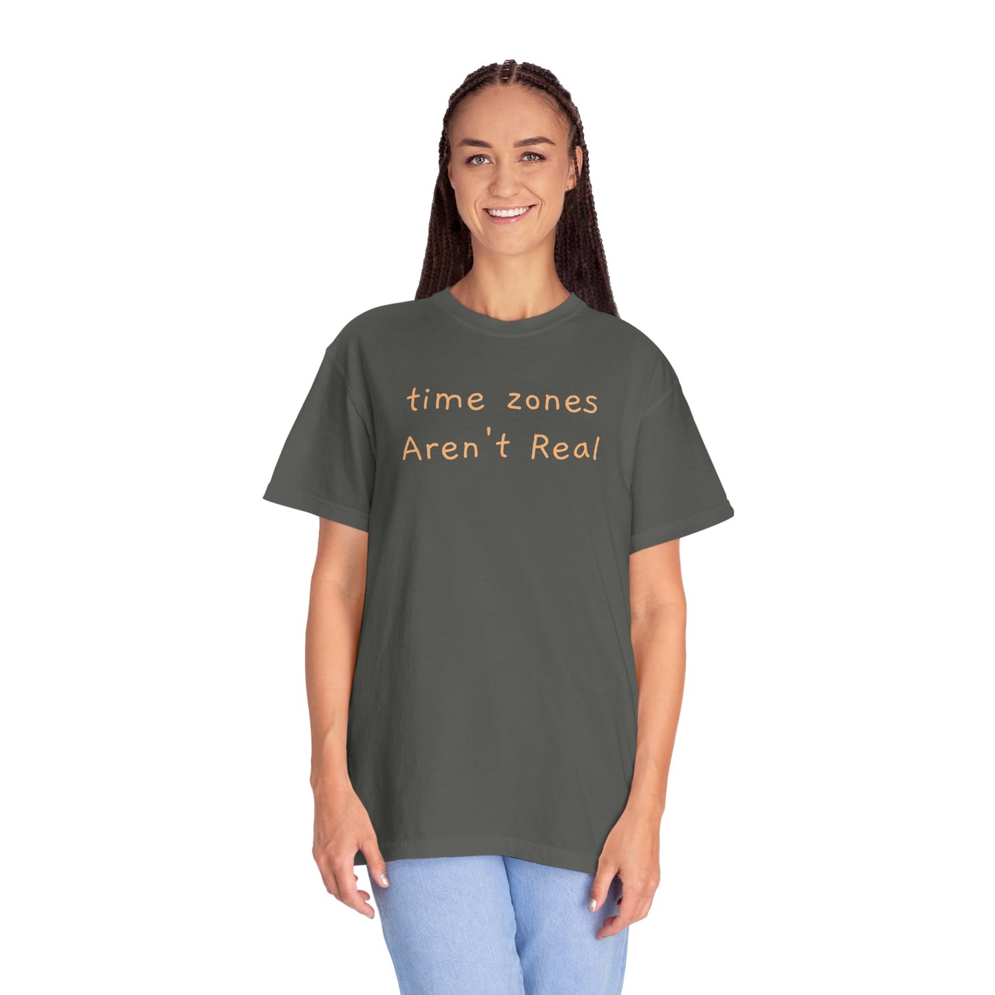 Time Zones aren't real handwritten tee