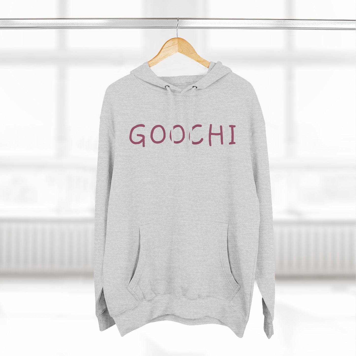 Goochi Hoodie — Minimalist Slogan Fleece Hoodie