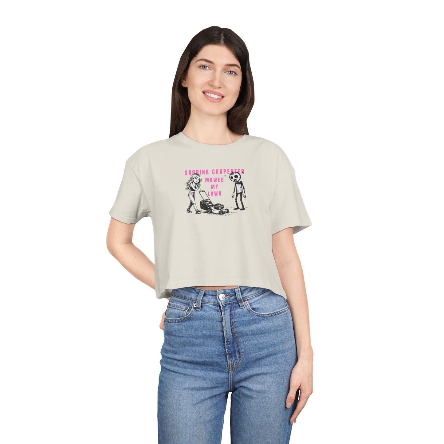 Sabrina mowed my lawn crop tee